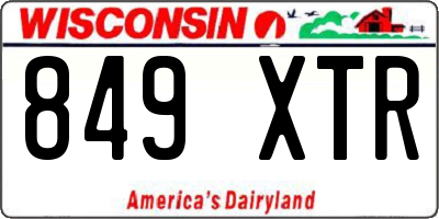 WI license plate 849XTR