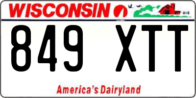 WI license plate 849XTT