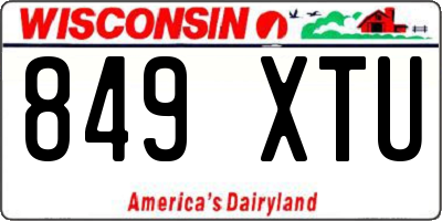 WI license plate 849XTU