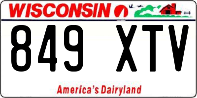 WI license plate 849XTV