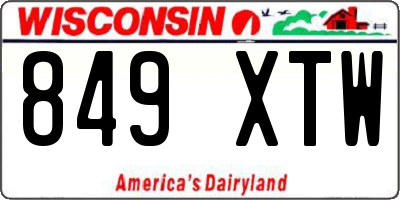 WI license plate 849XTW