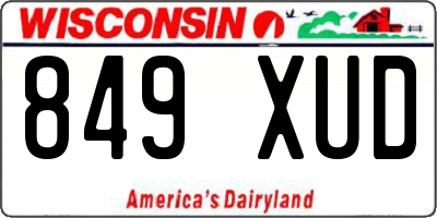 WI license plate 849XUD