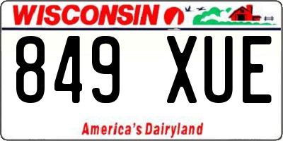 WI license plate 849XUE