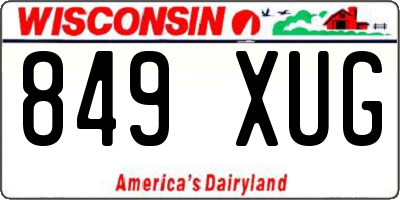 WI license plate 849XUG