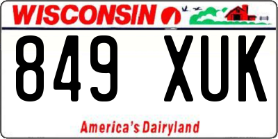 WI license plate 849XUK