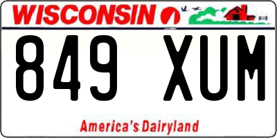 WI license plate 849XUM