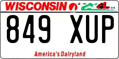 WI license plate 849XUP