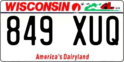 WI license plate 849XUQ