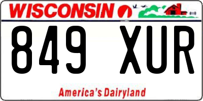 WI license plate 849XUR