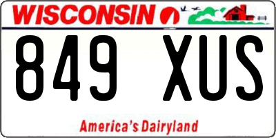 WI license plate 849XUS