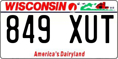 WI license plate 849XUT