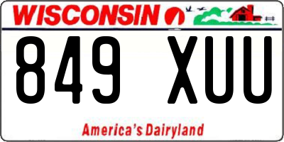 WI license plate 849XUU
