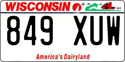 WI license plate 849XUW