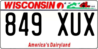 WI license plate 849XUX