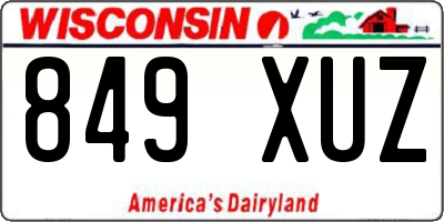 WI license plate 849XUZ