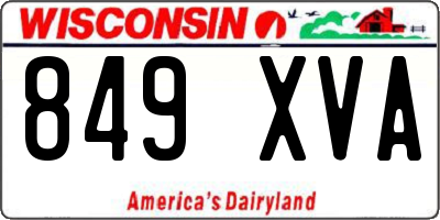 WI license plate 849XVA