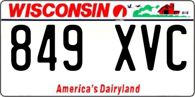 WI license plate 849XVC