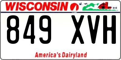 WI license plate 849XVH