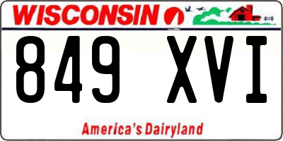 WI license plate 849XVI