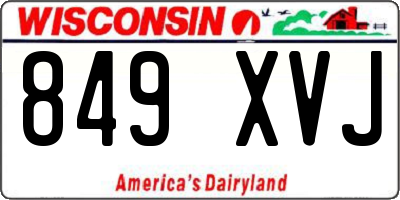 WI license plate 849XVJ