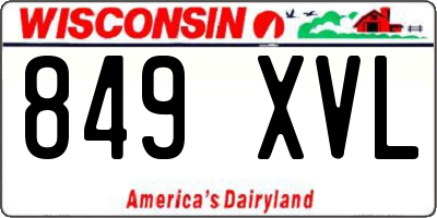 WI license plate 849XVL