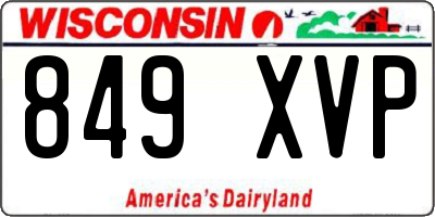 WI license plate 849XVP
