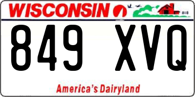 WI license plate 849XVQ