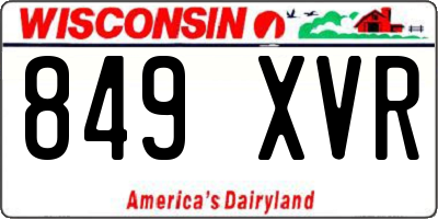 WI license plate 849XVR