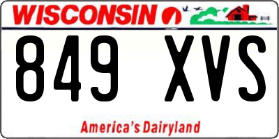 WI license plate 849XVS