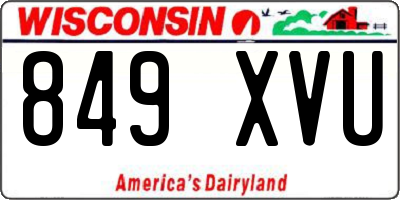 WI license plate 849XVU