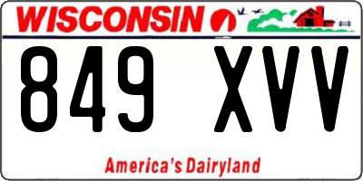 WI license plate 849XVV