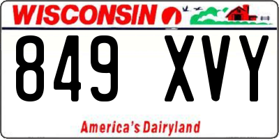 WI license plate 849XVY