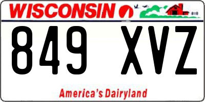 WI license plate 849XVZ