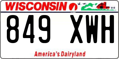WI license plate 849XWH