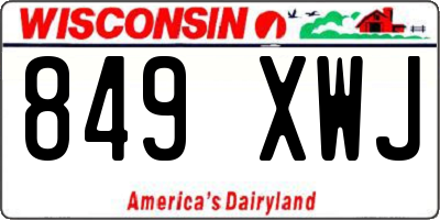 WI license plate 849XWJ