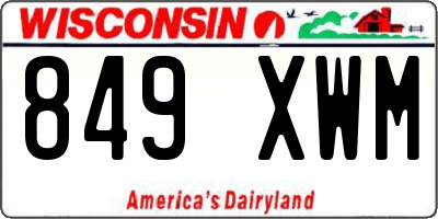 WI license plate 849XWM