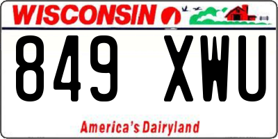 WI license plate 849XWU