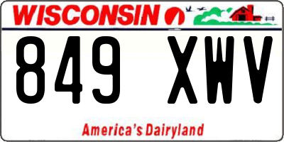WI license plate 849XWV