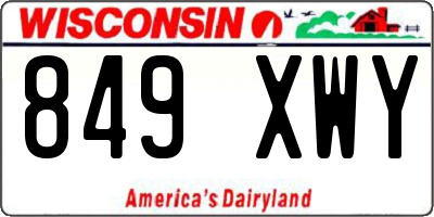 WI license plate 849XWY
