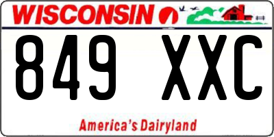 WI license plate 849XXC