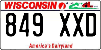 WI license plate 849XXD