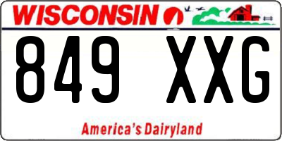 WI license plate 849XXG