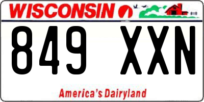 WI license plate 849XXN