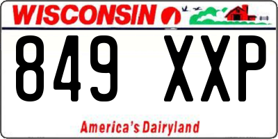 WI license plate 849XXP