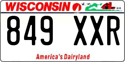 WI license plate 849XXR
