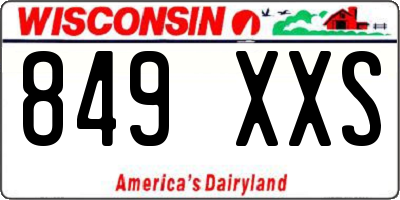 WI license plate 849XXS