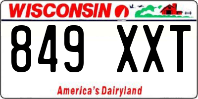 WI license plate 849XXT