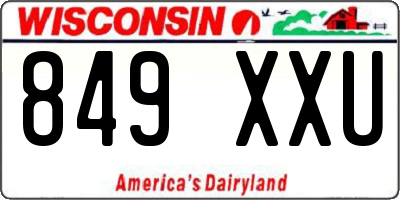 WI license plate 849XXU