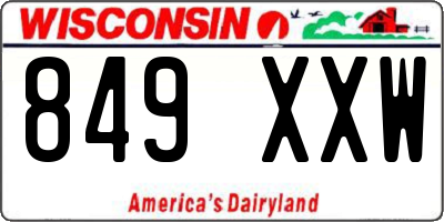 WI license plate 849XXW