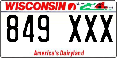 WI license plate 849XXX